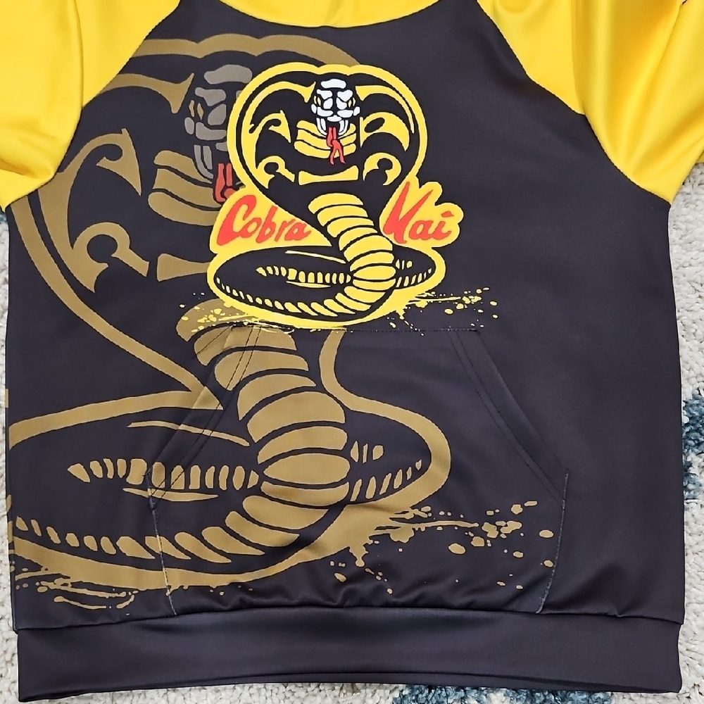 Yellow and Black Cobra Kai Hoodie - Picture 7 of 9